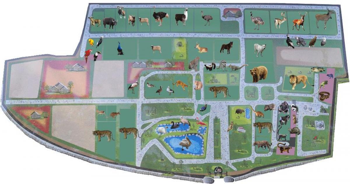 ブカレストの動物園の地図