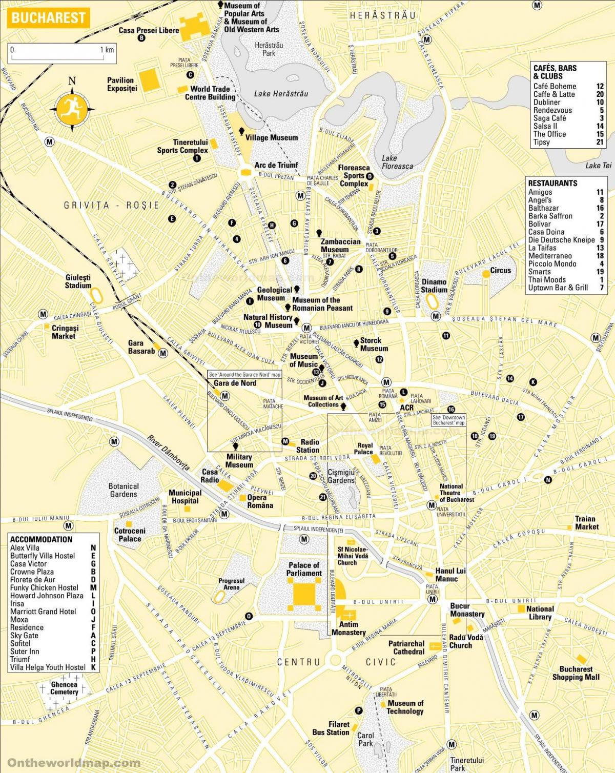ブカレストのトローリーステーションマップ