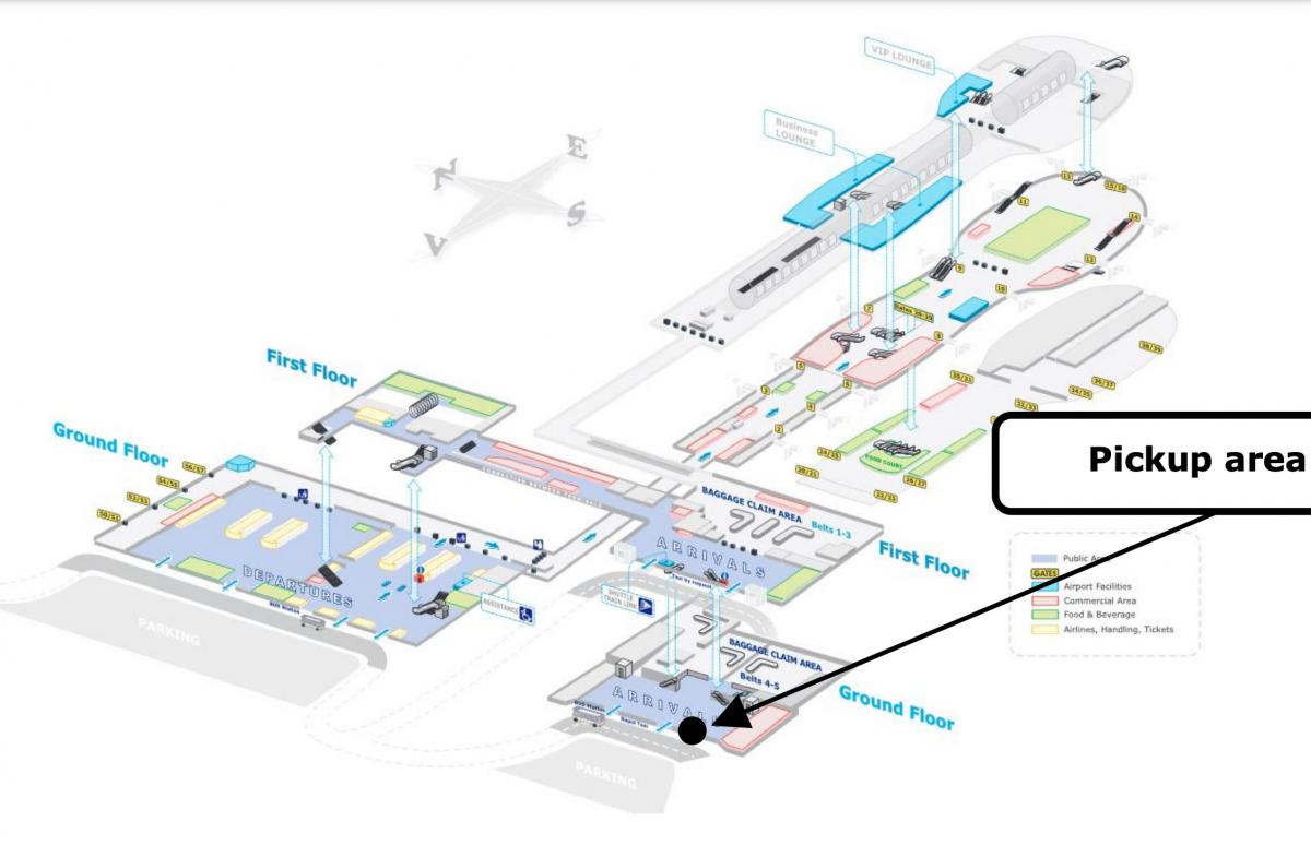 ブカレスト空港ターミナルマップ